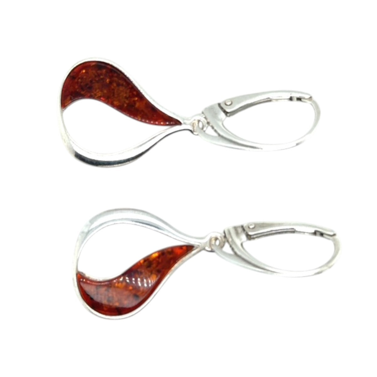 Sterling Silver Amber Earrings (amear133)