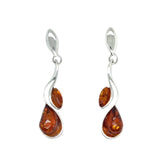 Sterling Silver Amber Earrings (amear135)