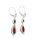 Sterling Silver Amber Earrings (amear137)