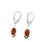 Sterling Silver Amber Earrings (amear136)