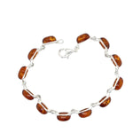 Sterling Silver Amber Bracelet (ambbra13)