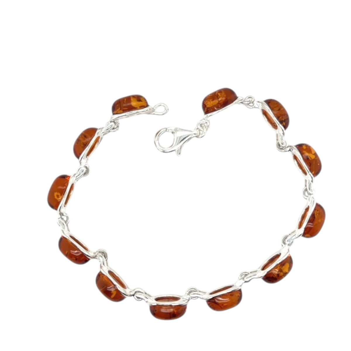 Sterling Silver Amber Bracelet (ambbra13)