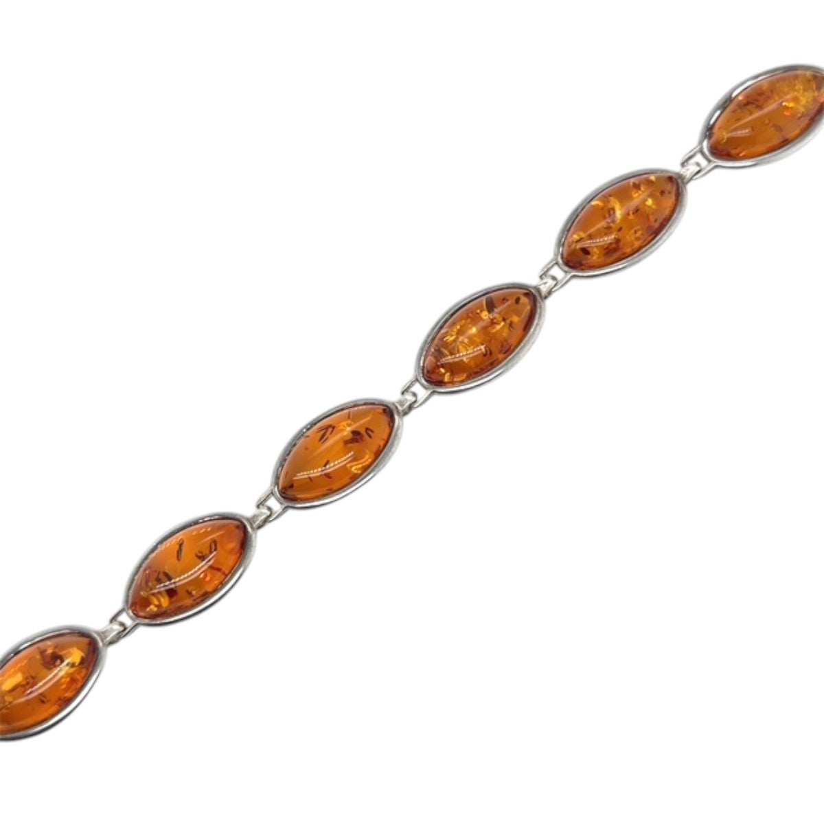 Sterling Silver Amber Bracelet (ambbra12)