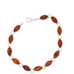 Sterling Silver Amber Bracelet (ambbra10)