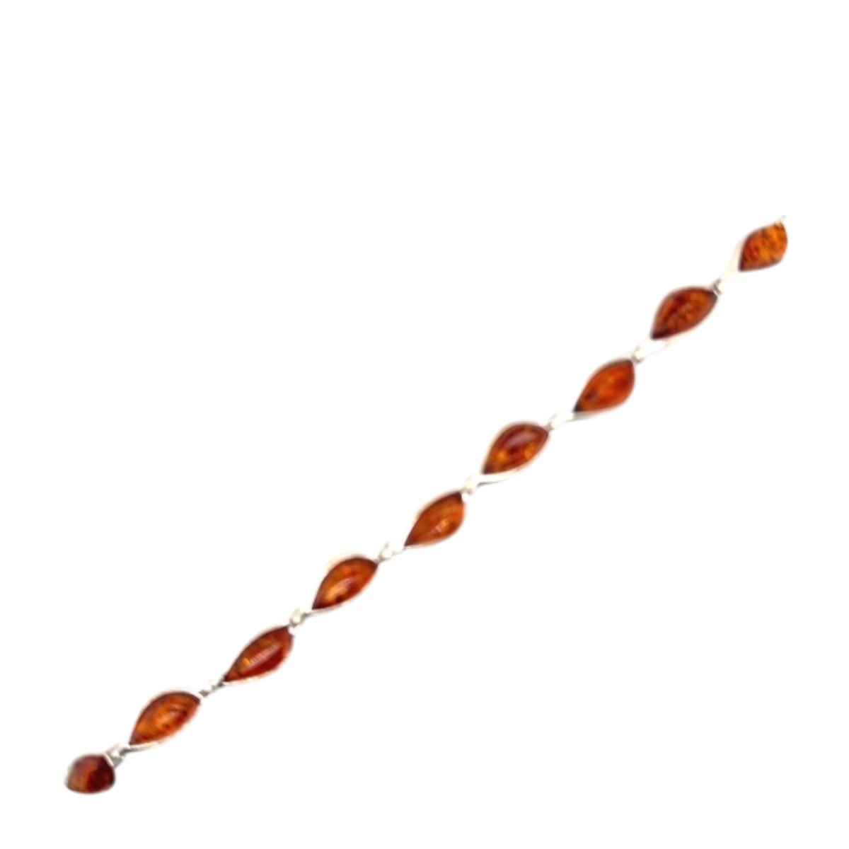 Sterling Silver Amber Bracelet (ambbra9)