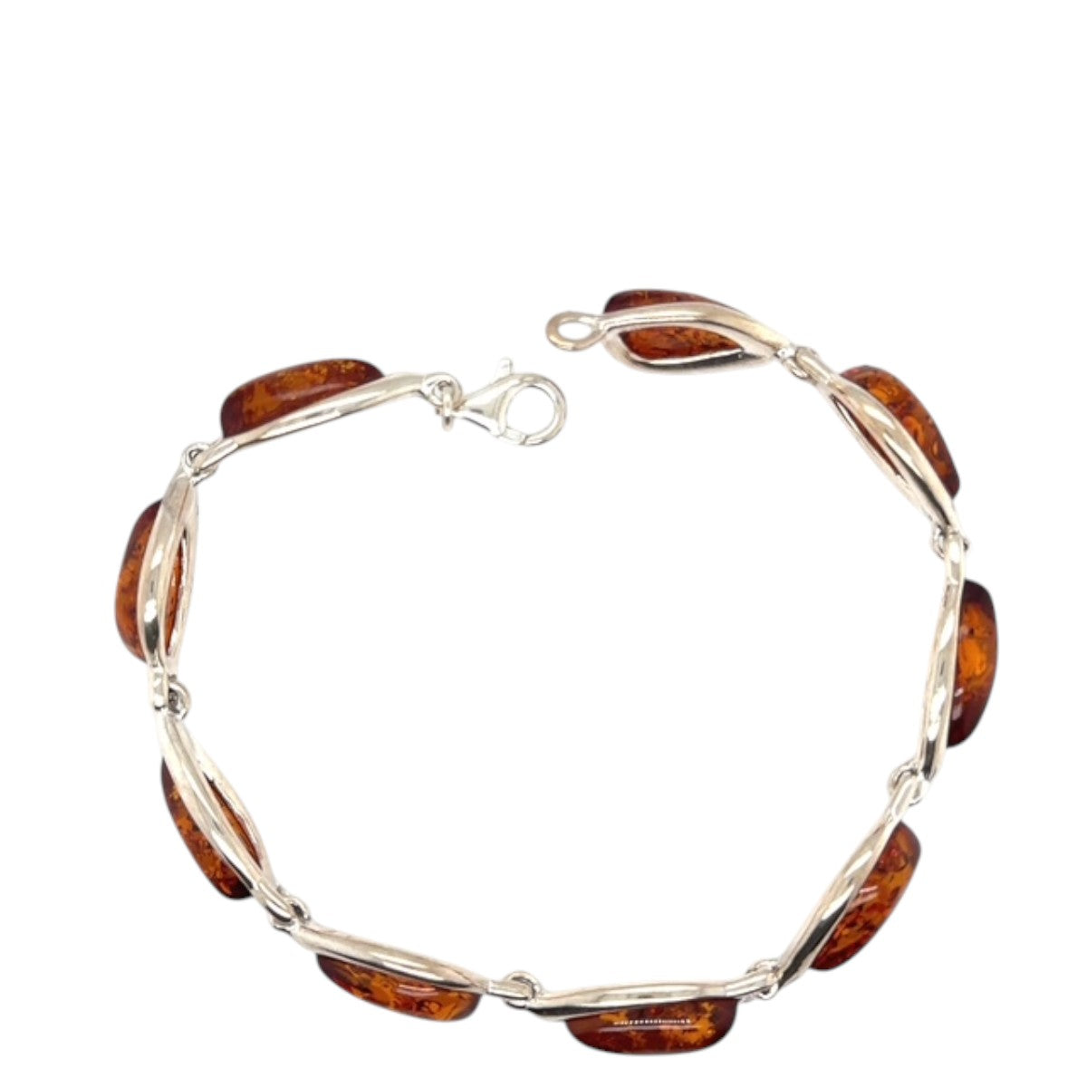 Sterling Silver Amber Bracelet (ambbra9)