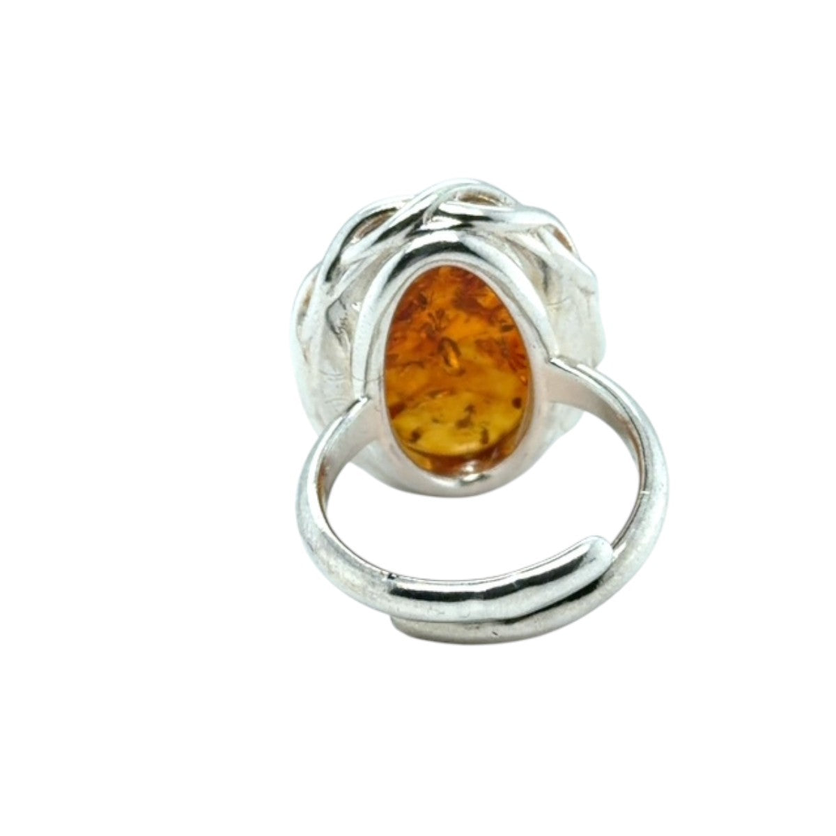 Sterling Silver Amber Ring (ambr201)