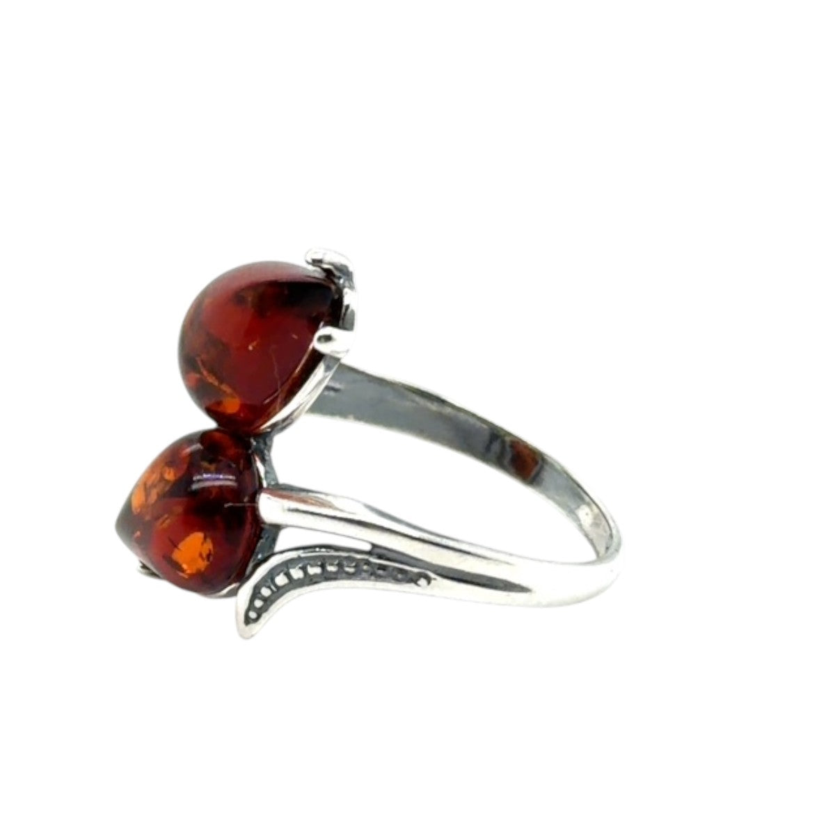 Sterling Silver Amber Ring (ambr203)