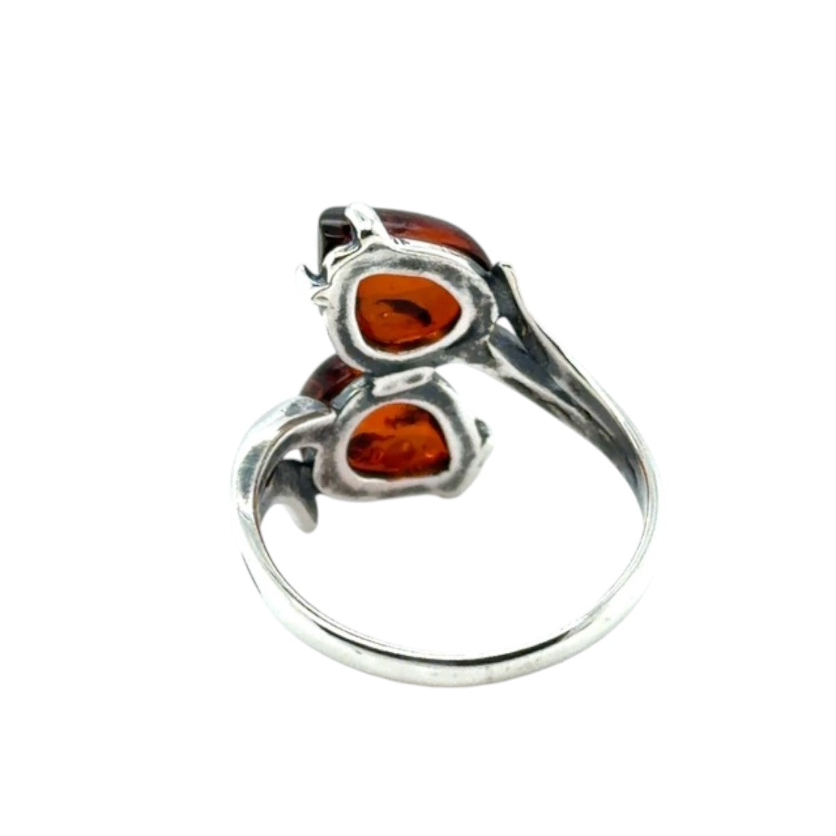 Sterling Silver Amber Ring (ambr203)