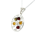 Sterling Silver Amber Tree Pendant (sap2025)