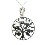 Sterling Silver Amber Tree Pendant (sap2025)