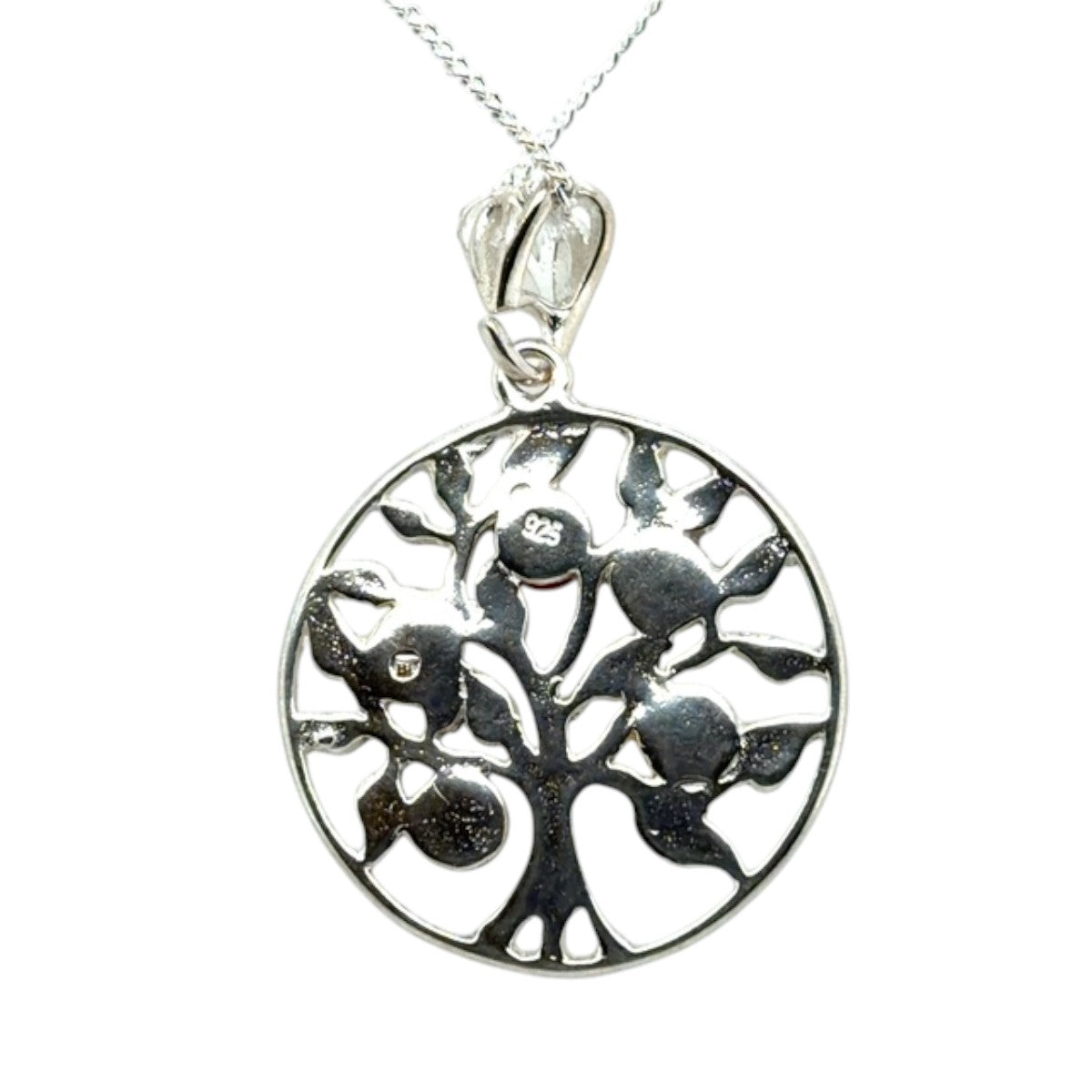 Sterling Silver Amber Tree Pendant (sap2025)
