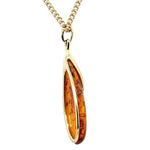 9ct Gold Amber Pendant (ambp304)