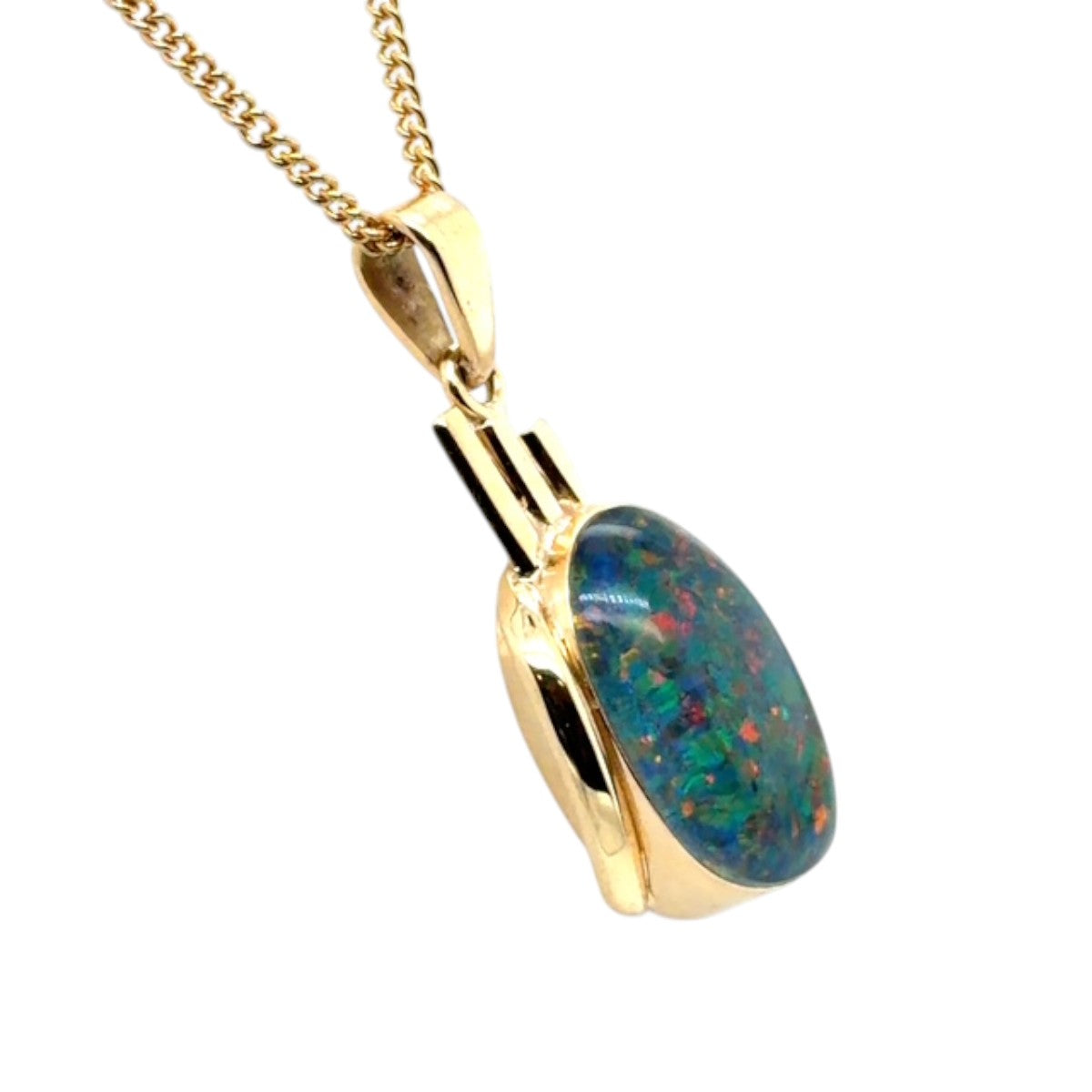 14ct Gold Triplet Opal Pendant (tp906)