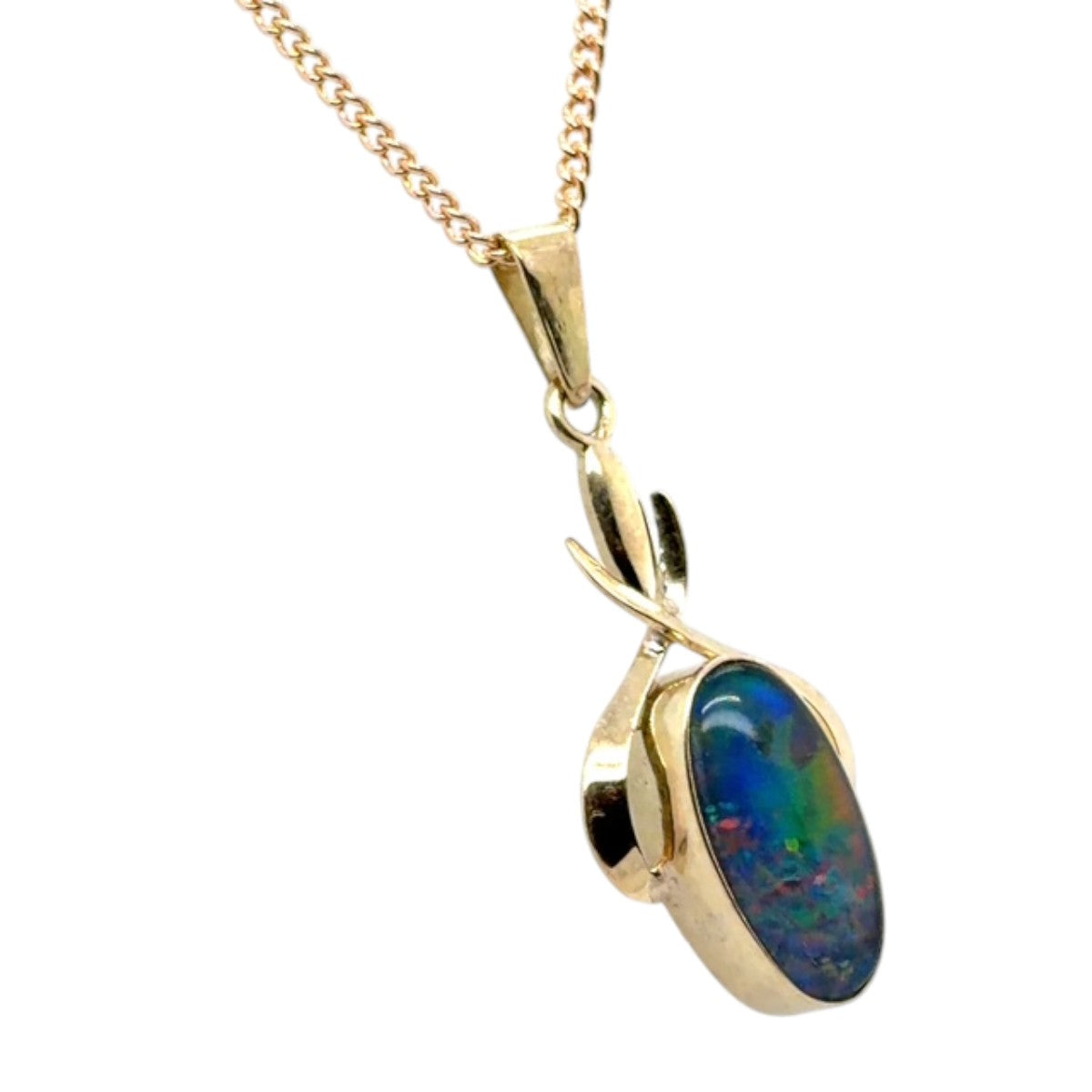 14ct Gold Triplet Opal Pendant (tp907)