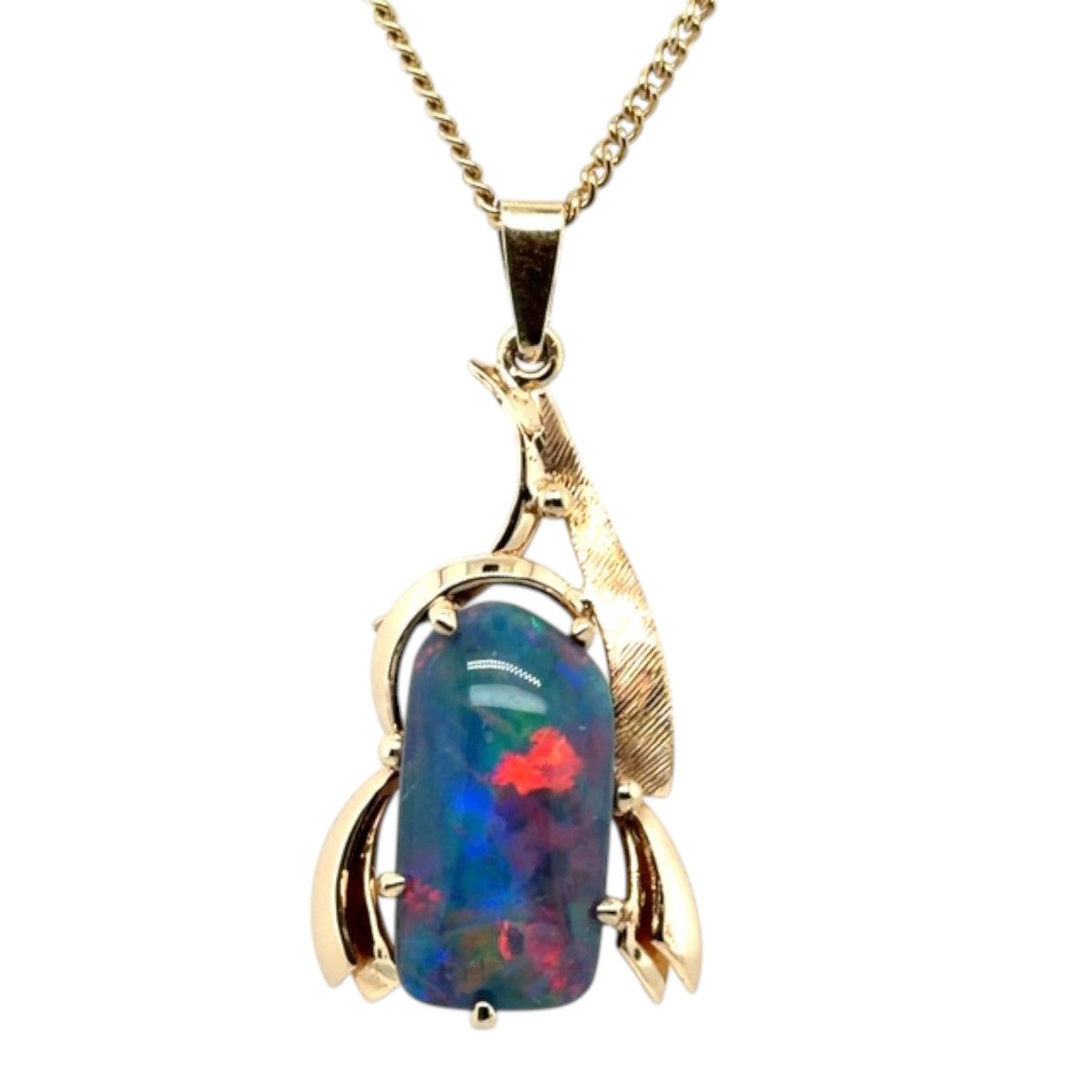 10ct Gold Triplet Opal Pendant (tp908)