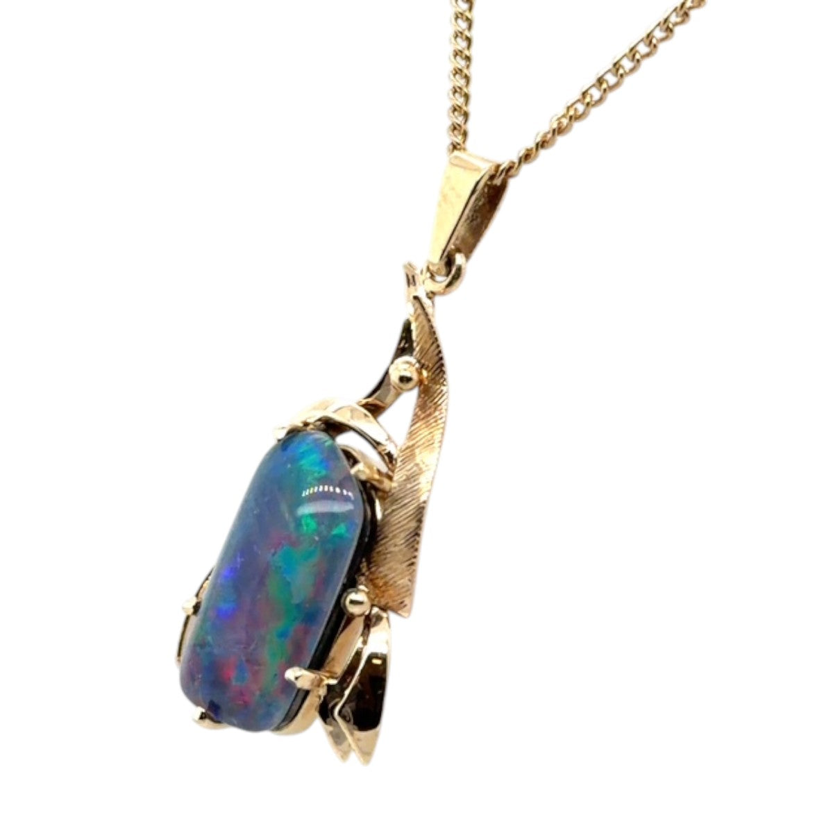 10ct Gold Triplet Opal Pendant (tp908)