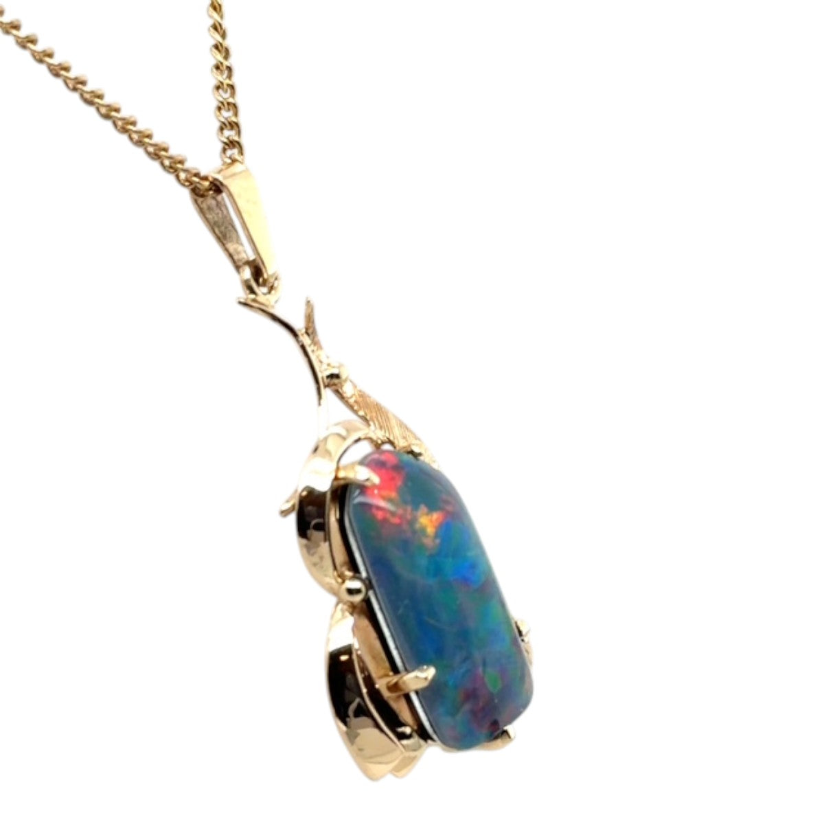 10ct Gold Triplet Opal Pendant (tp908)