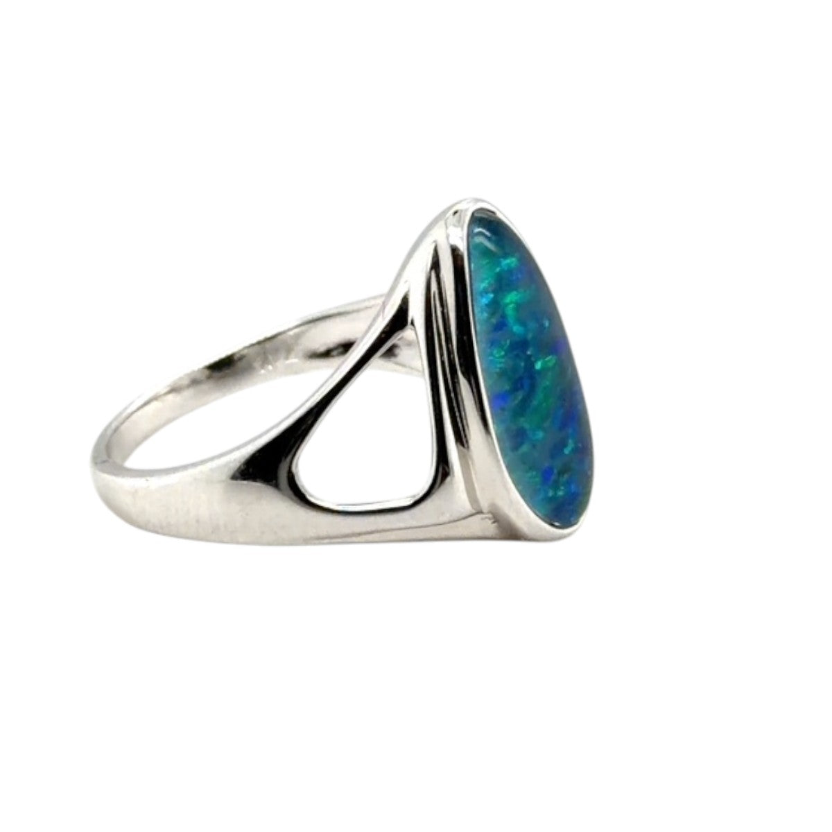 Sterling Silver Triplet Opal Ring (sstr104)