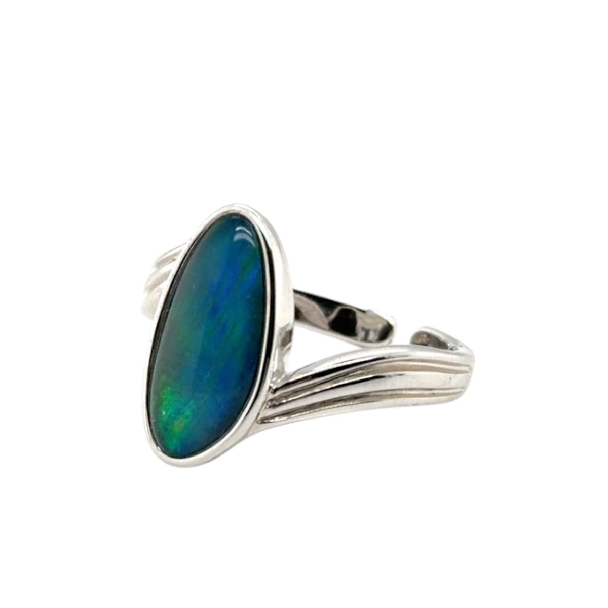 Sterling Silver Triplet Opal Ring (sstr105)