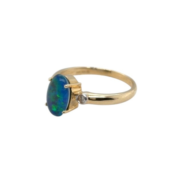 9ct Gold Triplet Opal Ring (tr73)