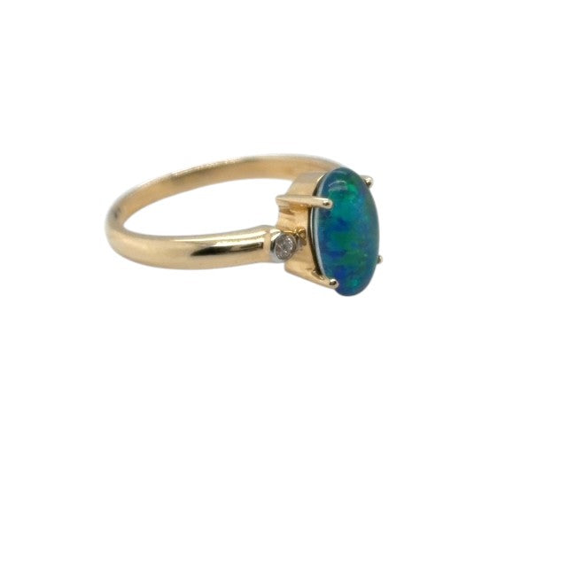 9ct Gold Triplet Opal Ring (tr73)