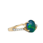 9ct Gold Triplet Opal ring (tr93)