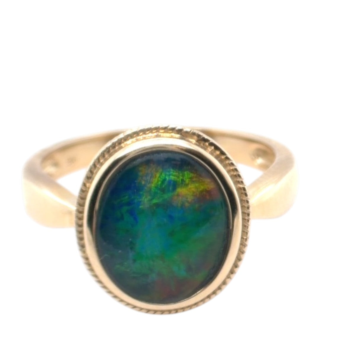 9ct Gold Triplet Opal Ring (tr70)