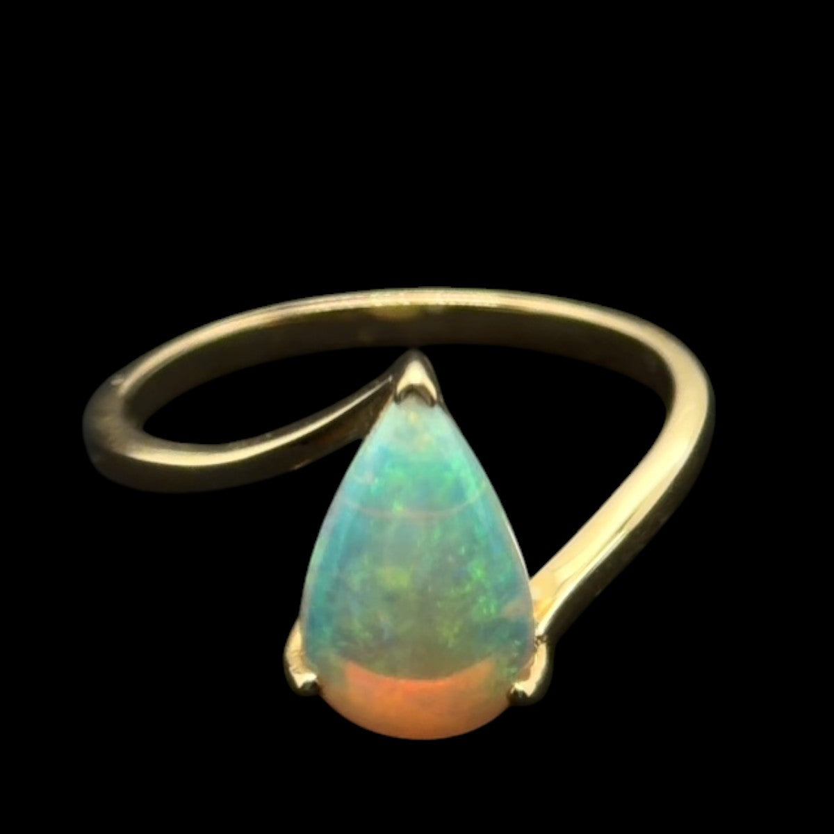 14ct Gold Solid Opal Ring (sr576)