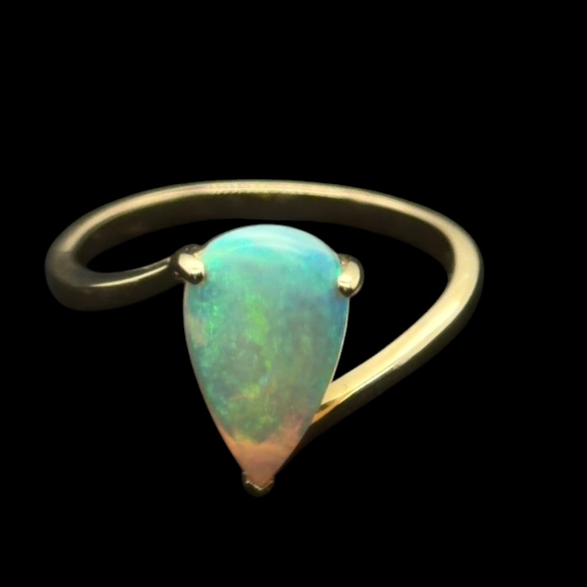 14ct Gold Solid Opal Ring (sr576)