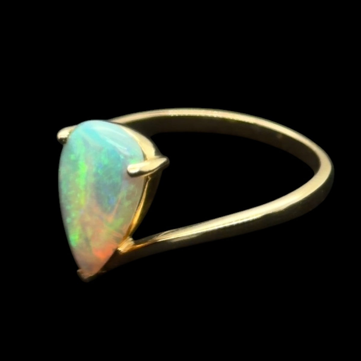 14ct Gold Solid Opal Ring (sr576)