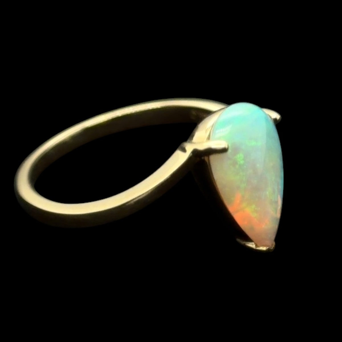 14ct Gold Solid Opal Ring (sr576)