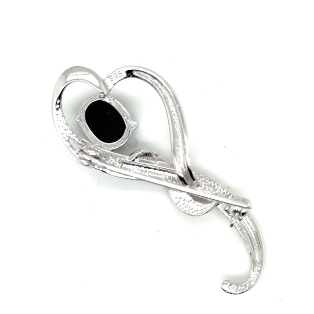 Sterling Silver Triplet Opal Brooch (sstbro355)