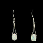 Sterling Silver Solid Opal Earrings (ssse102)