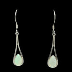Sterling Silver Solid Opal Earrings (ssse103)