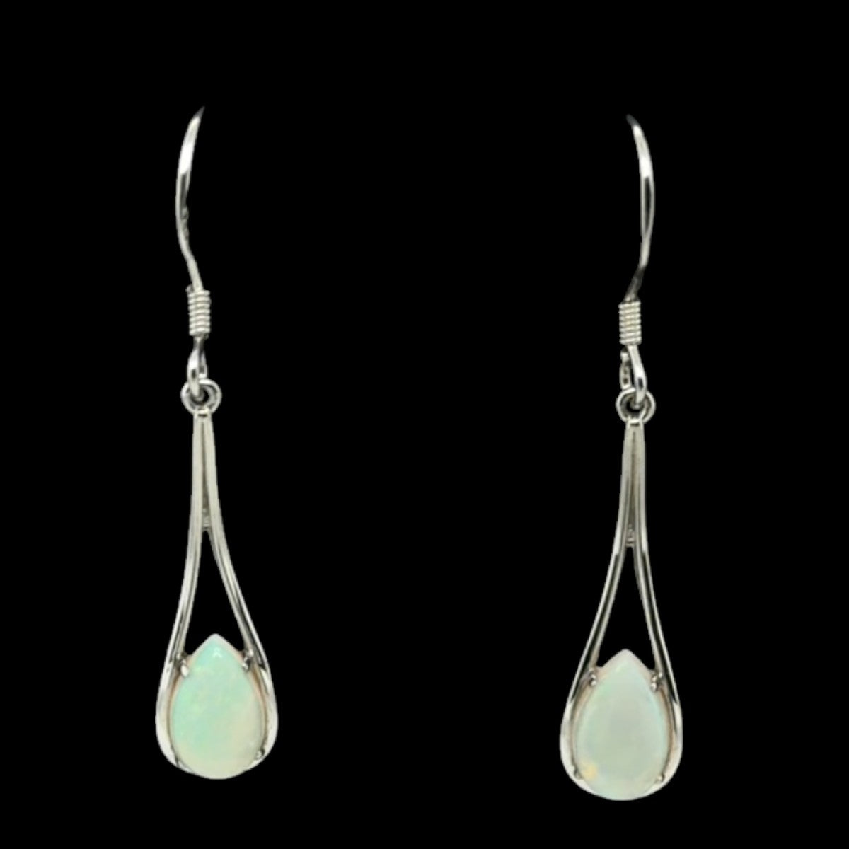 Sterling Silver Solid Opal Earrings (ssse103)