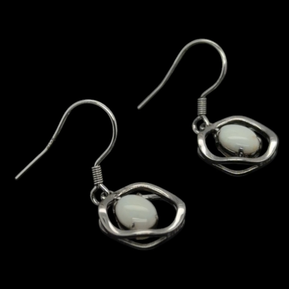 Sterling Silver Solid Opal Earrings (ssse104)