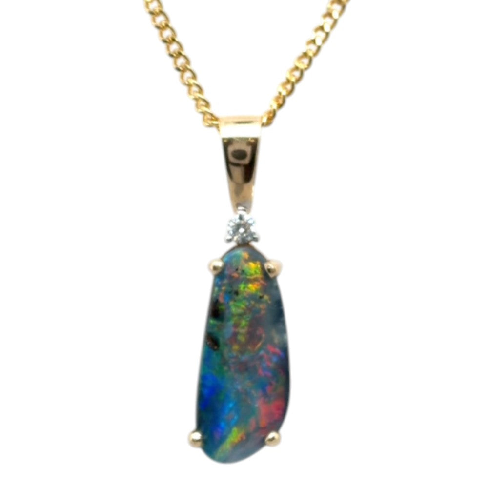 14ct Gold Boulder Opal Pendant (bousp27)