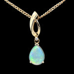 14ct Gold Solid Opal Pendant (sp3385)