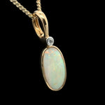 14ct Gold Solid Opal Pendant (sp3382)
