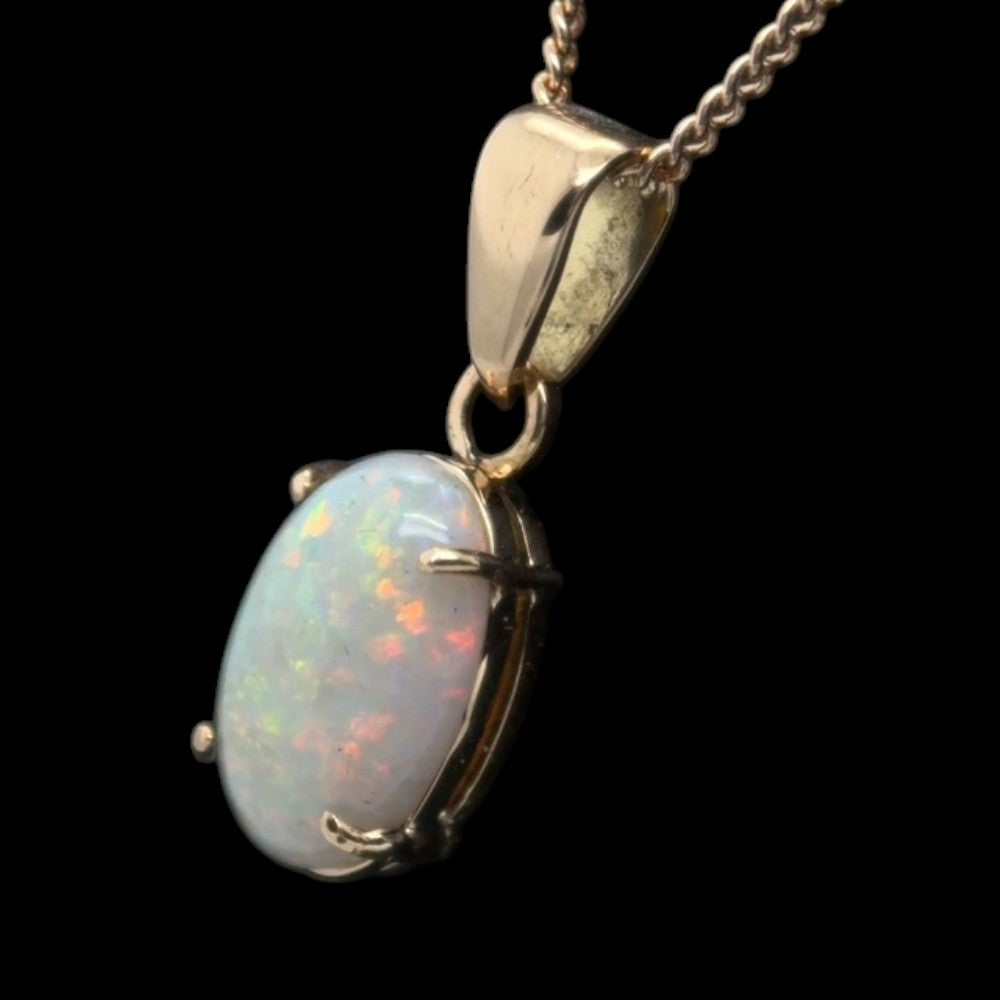 18CT Gold Solid Opal Pendant (sp3383)