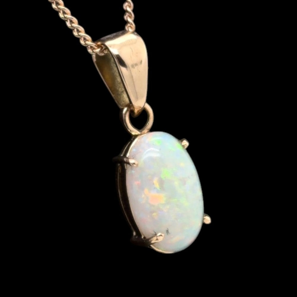 18CT Gold Solid Opal Pendant (sp3383)
