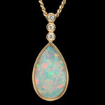 14ct Gold Solid Opal Pendant (sp3384)