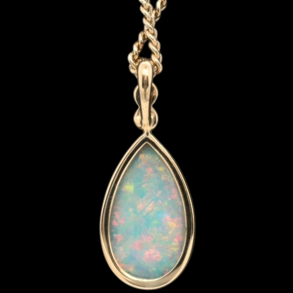 14ct Gold Solid Opal Pendant (sp3384)