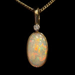 14ct Gold Solid Opal Pendant (sp3382)