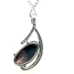 14ct White Gold Black Opal Pendant (bsp38)