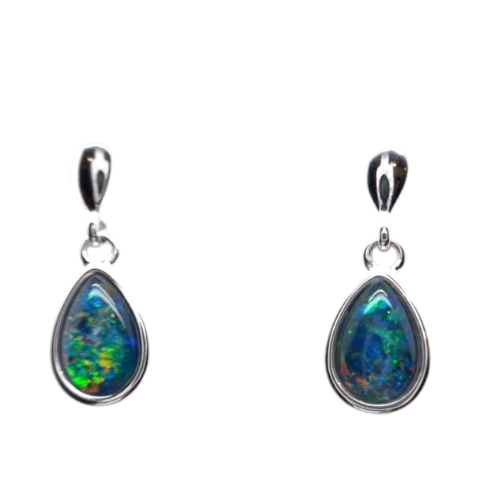 Sterling Silver Triplet Opal Earrings (sste52)