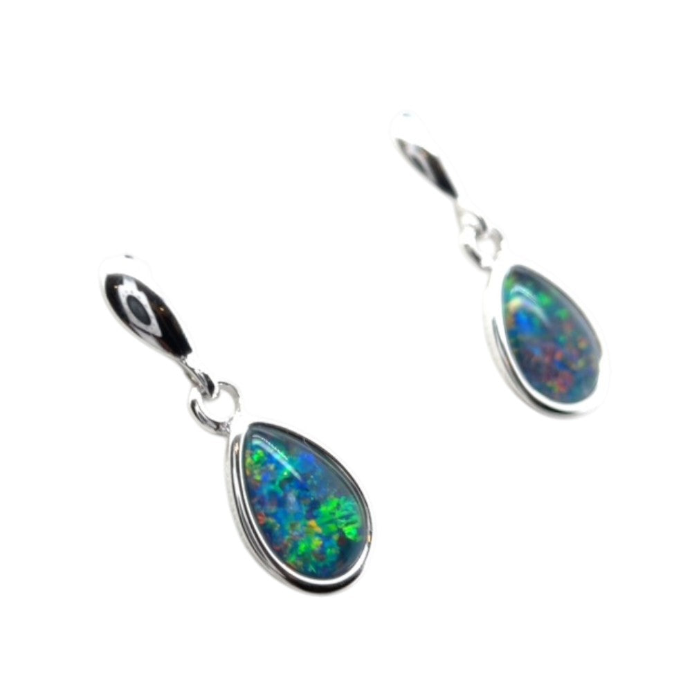 Sterling Silver Triplet Opal Earrings (sste52)