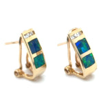 14ct Gold Inlaid Opal Earrings (se2006)