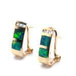 14ct Gold Inlaid Opal Earrings (se2006)